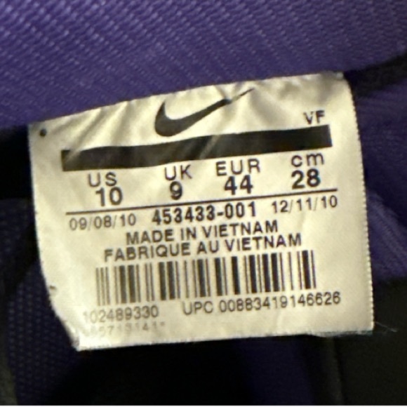 NIKE - AIR FORCE 1 LOW SUPREME VT BLACK PURPLE GOLD “KOBE” SNEAKERS main image 9